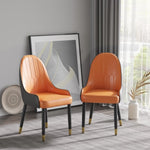 ZUN Modern PU sponge-filled dining chair, solid wood metal legs, suitable for restaurants, living rooms W1535119450