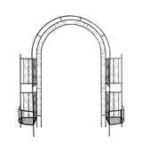78*23*83.9 Arc Roof Double Layer Arch Courtyard Black 07528371