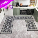 ZUN Kitchen Rug Sets 3 Piece with Runner Non Slip Kitchen Rugs and Mats Washable Kitchen Mats for Floor 67355265