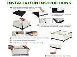 4PCS Elevated Planting Box White 62888170