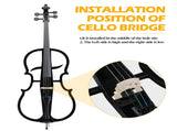 Full Size 4/4 Electric Style Cello with Case Bow Rosin Earphone Connecting line 82205061