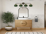 4-Light Bathroom Light Fixtures, Modern Vanity Lights with Glass W3775P466605