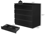 Wood Simple 4-Drawer Dresser, Black 90130577