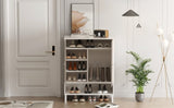 ZUN Shoe Cabinet with Doors, 6-Tier Shoe Storage Cabinet with Shelves, Wooden Shoes Rack Shoe Storage 29715736