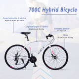 24 Speed Hybrid bike Disc Brake 700C Road Bike For men women's City Bicycle W1019112679