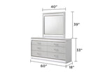 ZUN Glam Modern Style 6- Drawer Dresser Made with Wood in White B009P243212