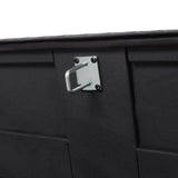 46"X18"X14.5" Tongue Truck Box Black Heavy Duty Steel Trailer Tongue Box, 6.7 CUFT Capacity, With W465P225052