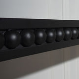 Black wood Console Table, 59in Entryway Table, Curved Waterfall-style Table,Console table with wood W2729P239168