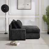 ZUN Modern Luxury Sofa Couch for Living Room Quality Upholstery Sleeper Sofa Bed Daybed Black W1097P232982