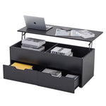 ZUN Lift-Top Coffee Table with Storage Center Tables Hidden Compartment & 2 Drawers, Sofa Table For W2282P188572