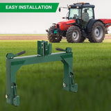 3 Pt Quick Hitch Adapter For Category 1 & 2 W/ Adjustable Bolt Tractor 3000lb,Green 72514488