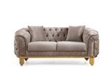 Vanessa Modern style Loveseat made with wood in Taupe 698781233245