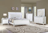 Sterling Modern style Mirror Framed Nightstand Made with Wood in White 808857739766