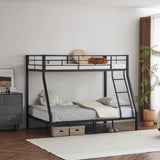 Twin Over Full Metal Bunk Bed for Kids Teens Adults, Heavy Duty Metal Bunk Bed with Ladder & 76903502