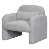 Stylish and Minimalist Teddy Fleece Single Sofa Chair with Arms and Pillow, Armchair, Accent Chair W1716P196466