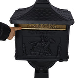 Cast Aluminum Mail Box,Postal Box , Mailbox Color Black W46563686