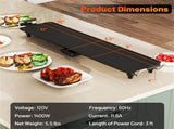 35" large electric grill with adjustable temperature 24130882