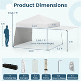 14 X 9.2 FT Pop up Canopy Tent - White 48116444