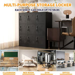 ZUN 6-Door Employee Storage Locker, Metal Lockers for Office, Gym, School, and Homewith Card Slot T2398P205946