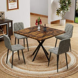 Square Table, Mid Century Modern Square Table for 4-6 Person, Coffee Table for Kitchen W578P242964