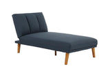 Navy Color Polyfiber Adjustable Chaise Bed Living Room Solid wood Legs Plush Couch HS00F8518-ID-AHD