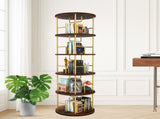 5 Tier Rotating, 360&deg Display Round Spinning, Wood & Metal Stackable Spinning 83593821