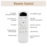 42 Inch Flush Mount Ceiling Fans with LED Light 22W and Remote Control 5 ABS Fan Blades for Indoor W882P322243