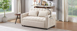 55.9" Convertible Sofa Bed Loveseat Sofa with Three USB Ports, Two Side Pockets, Two Cup Holders and WF322620AAA