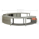 Outdoors Hot Tub Surround Gray Poly Rattan /poly rattan hot tub surround 81126666