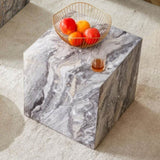 ZUN Elevate your living space with this modern MDF coffee table, which showcases gray textured patterns. W1151P187997