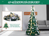 7 FT Fully Decorated Pre-lit Christmas Tree, Pop Up Artificial Xmas Tree with 200 Warm Lights Remote 64340212