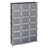 ZUN 12-Tier Portable 72 Pair Shoe Rack Organizer 36 Grids Tower Shelf Storage Cabinet Stand Expandable 01594525
