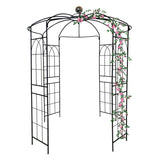 Metal Garden Arch Iron Garden Arbors Gazebo Dia81.3'' x 114.2'' High Birdcage Shape Pergola Pavilion W158681123