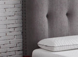 Bridgevine Home Tufted Upholstered Headboard with Nailhead Trim, Queen Size, Grey B108P163874