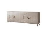 Modern Lacquered 4 Door Wooden Cabinet Sideboard Buffet Server Cabinet Storage Cabinet, for Living W1435P191609