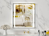 24x36" Black Tempered Mirror Dual LED Light Strips Front and Back LightingUnable ship on weekends, 74247662