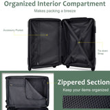 20-Inch Hardshell Carry-On Luggage, Lightweight Durable ABS Suitcase with Spinner Wheels, Built-in 36168818