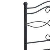 Matte Black Metal Twin Headboar B062P153733