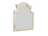 Noble Traditional Style Mirror Made with Wood in Antique Beige B009P168859