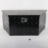 34"*14.5"*15" Aluminum Trailer Tongue Tool Box Toolbox Truck Bed Storage Black returns wit MT018049 15091001