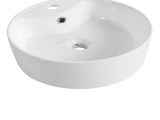Ceramic Rotundity Above Counter White Bathroom Sink Art Basin W999P363287