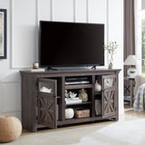 ZUN 2 Doors Cabinet Farmhouse Cabinet, Farmhouse TV Stand Barn Design,Modern Farmhouse TV Media Stand, W1758P199935