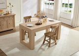 Farmhouse Kitchen Dining Table for 4-6 People, Rectangular Dining Table for Dining Living W2393P301819