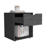 Aberdeeen 19.7-Inch High Nightstand End Table with Open Shelf B200P173172