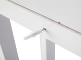 Double Door Fork Toilet Cabinet White 62734971