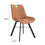 ZUN A set of 2 Dining Chairs Comfortable Upholstered Side Seating Armless for Home Kitchen Bedroom W2128130459