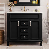36'' Bathroom Vanity with Top Sink, Modern Bathroom Storage Cabinet with 2 Soft Closing Doors and 2 N710P230231B