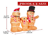 6.3FT Lighted Christmas Inflatable Decoration, Inflatable Gingerbread Man Family, Funny Blow Up Yard 50662914