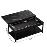 Rectangular double-layer coffee table with hidden storage compartment and fingerprint lock - Living W396P307337