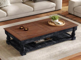 Retro Lift-Top Coffee Table with Storage for Living Room, Hidden Compartment Lower Shelf, Espresso W1445P362857